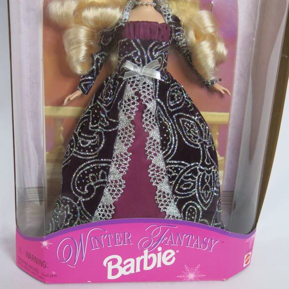 VINTAGE 1996 Winter Fantasy BARBIE #17249 Caucasian Blonde New In Box Mattel - Picture 3 of 10